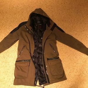 Apres Ski Coat and puffer jacket.